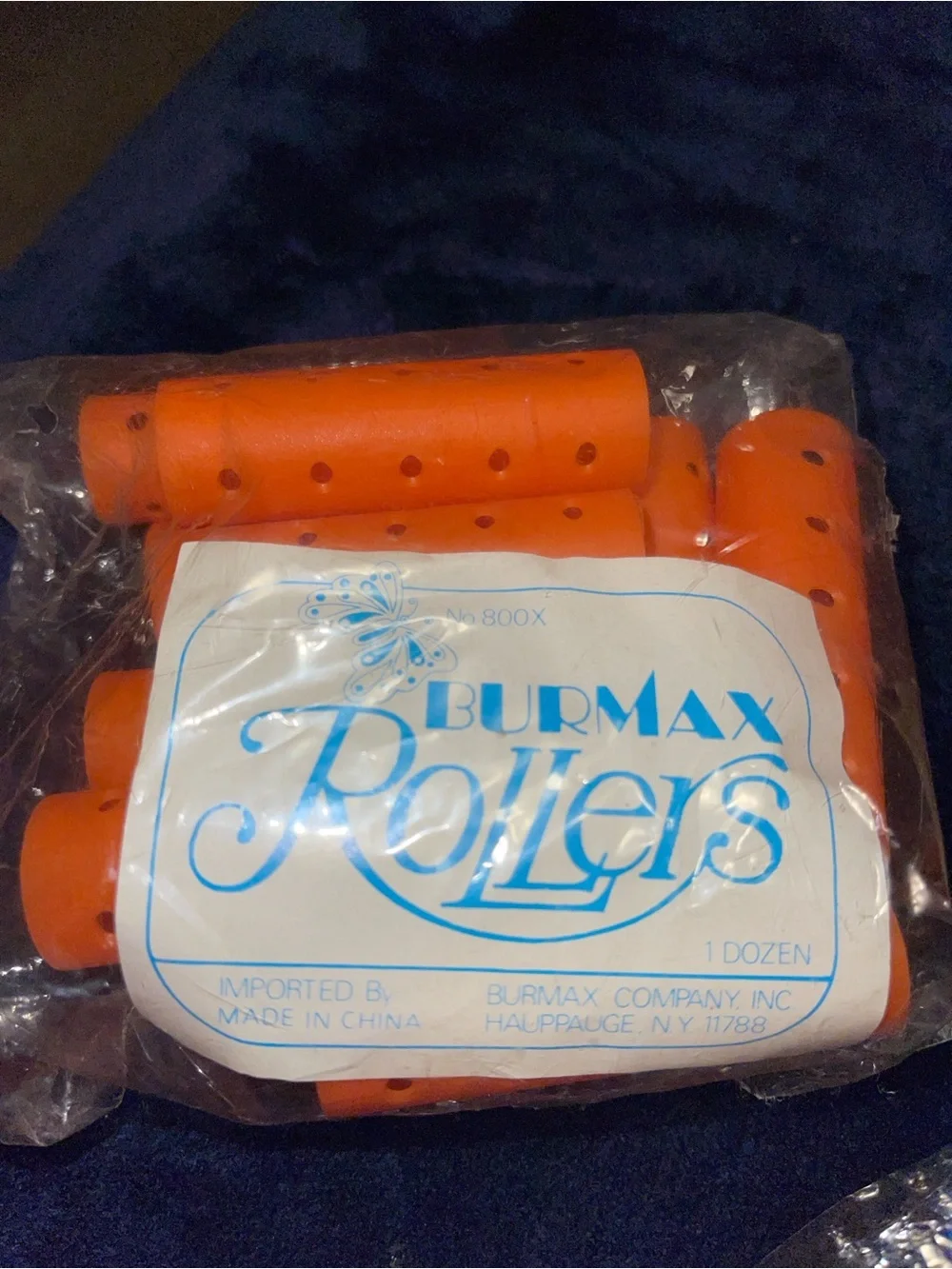 Mariana Hair Rollers in Blue, Orange, Yellow, Cream